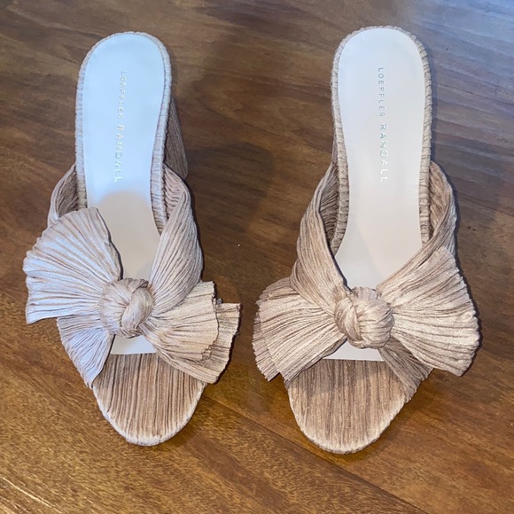 Loeffler Randall Shoes - Loeffler Randall Penny Pleated High Heel Slide Knot Mule